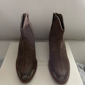 Spell & The Gypsy Collective Brown Leather Cowboy Ankle Boots